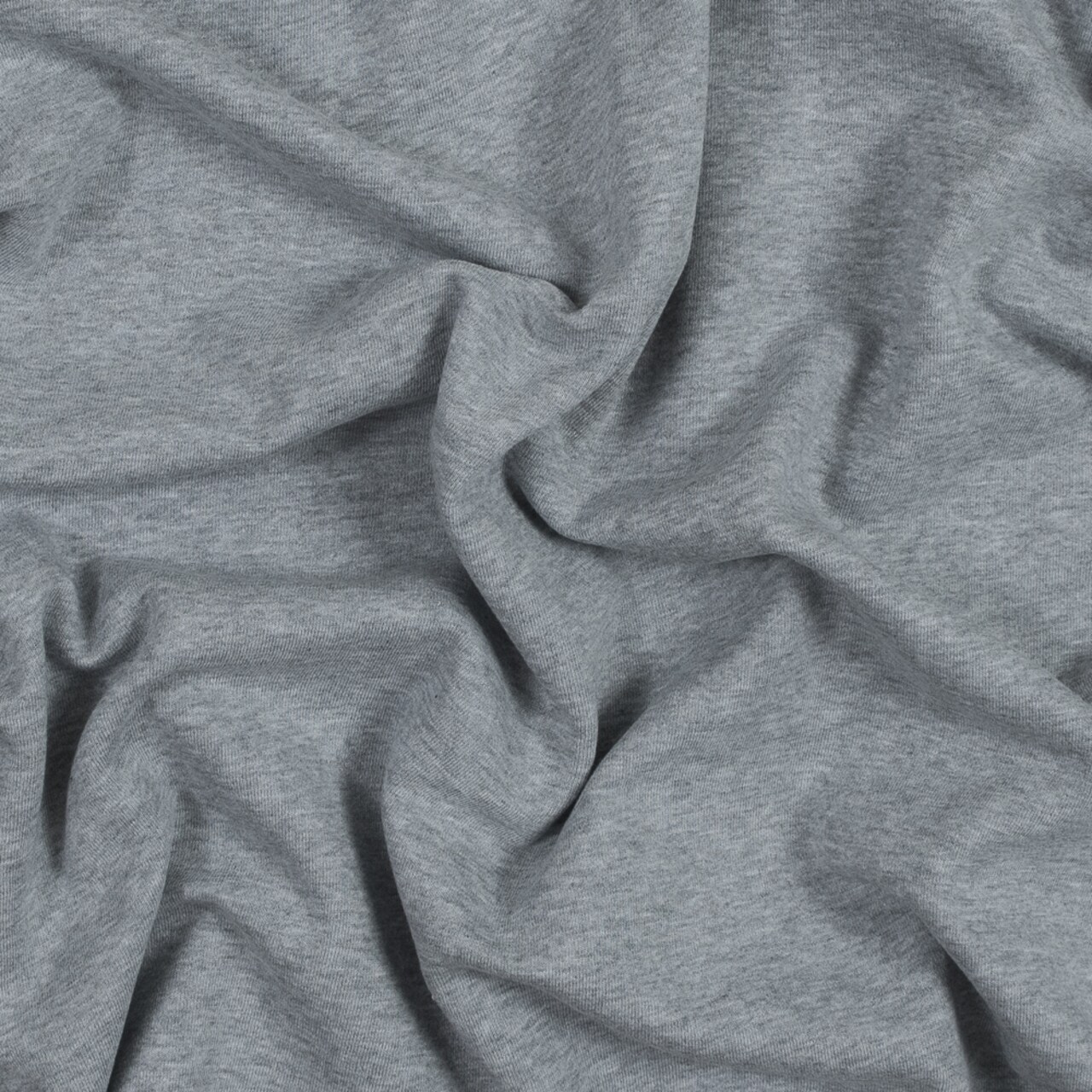 1 Yard Light Gray Cotton Polyester Brushed Fleece Solid Knit Apparel Fabric 60 inch Width